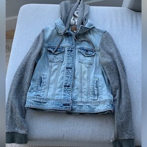 Hooded jean jacket